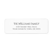 Gothic Typografy Family Name Rücksendeadresse (Vorne)