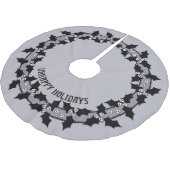 Gothic Unhappy Holidays Wreath Polyester Weihnachtsbaumdecke (Schrägansicht)