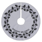 Gothic Unhappy Holidays Wreath Polyester Weihnachtsbaumdecke (Vorderseite)