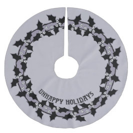 Gothic Unhappy Holidays Wreath Polyester Weihnachtsbaumdecke