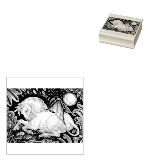 GOTHIC UNICORN, BAT WINGS, FANTASY RUBBER BRIEFMAR GUMMISTEMPEL (Stempel)