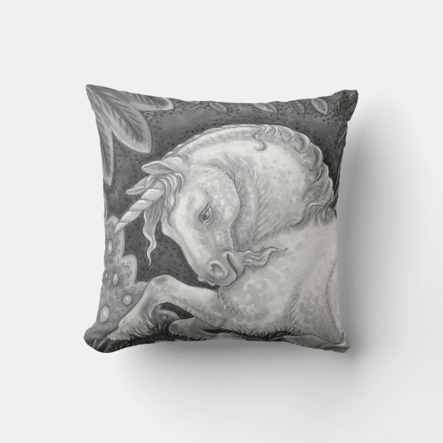 Gothic Unicorn Pferd FANTASY DURCH PILLOW Kissen (Vorderseite)