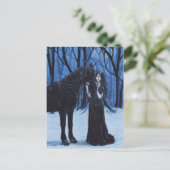 Gothic Unicorn und Fee Postkarte (Stehend Vorderseite)