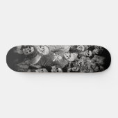 Gothic Urban Night Skull Crowd Skateboard (Horizontal)