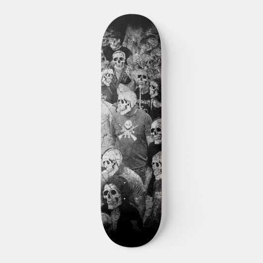 Gothic Urban Night Skull Crowd Skateboard (Vorderseite)