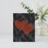 Gothic Valentine Broken Hearts Postkarte (Stehend Vorderseite)