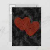 Gothic Valentine Broken Hearts Postkarte (Vorne/Hinten)