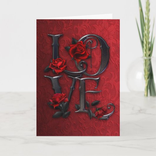 Gothic Valentine Card Feiertagskarte (Vorderseite)