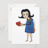 Gothic Valentine Feiertagspostkarte (Vorne/Hinten)