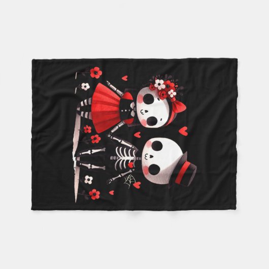 Gothic Valentine Fleecedecke (Vorderseite (Horizontal))