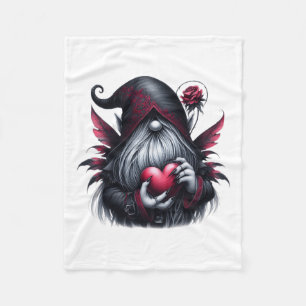 Gothic Valentine Gnome Fleecedecke