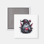 Gothic Valentine Gnome Magnet (Vorderseite/Rückseite)