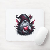Gothic Valentine Gnome Mousepad (Mit Mouse)