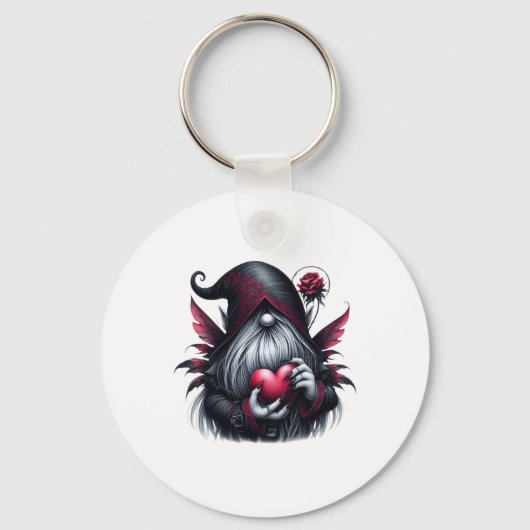 Gothic Valentine Gnome Schlüsselanhänger (Vorderseite)