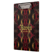 Gothic Valentine Gold hört dunkle Künste Klemmbrett (Links)