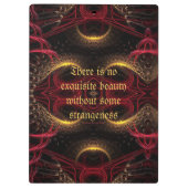 Gothic Valentine Gold hört dunkle Künste Klemmbrett (Rückseite)