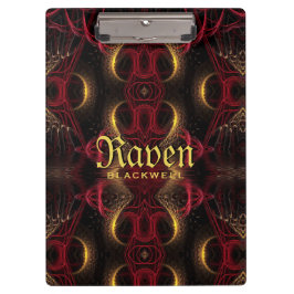 Gothic Valentine Gold hört dunkle Künste Klemmbrett