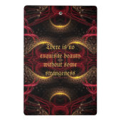 Gothic Valentine Gold hört dunkle Künste Mini Klemmbrett (Rückseite)