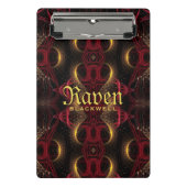 Gothic Valentine Gold hört dunkle Künste Mini Klemmbrett (Vorderseite)