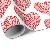 gothic valentine heart shaped brains creepy geschenkpapier (Rolleneckpunkt)