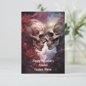 Gothic Valentine Liebe Forever Dankeskarte (Stehend Vorderseite)