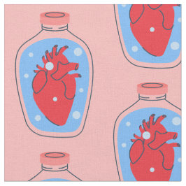 Gothic valentine macabre pink menschlichen Herzen Stoff