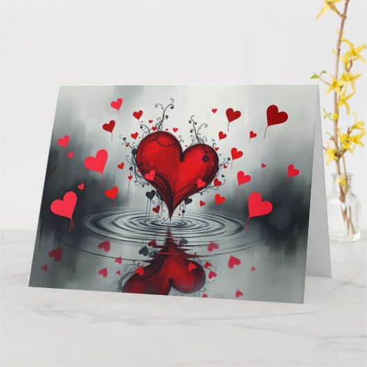 Gothic Valentines Card Karte (Gelbe Blume)