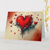 Gothic Valentines Card Karte (Gelbe Blume)