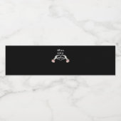 Gothic Valentines Classic - Skeletthörner Herz Wasserflaschenetikett (Einzelnes Label)