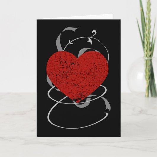 Gothic Valentine's Day Card Feiertagskarte (Vorderseite)