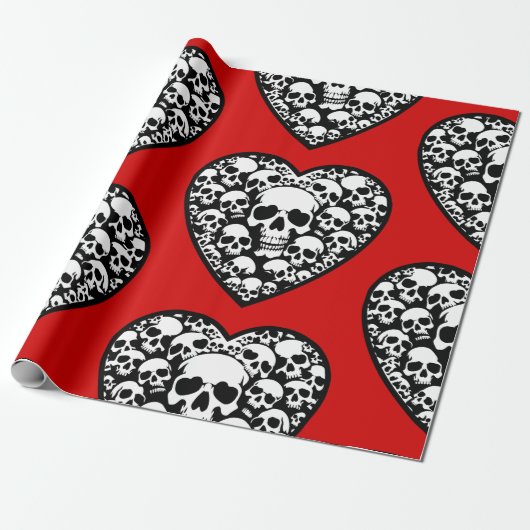 Gothic Valentines Geschenkpapier (Ungerollt)