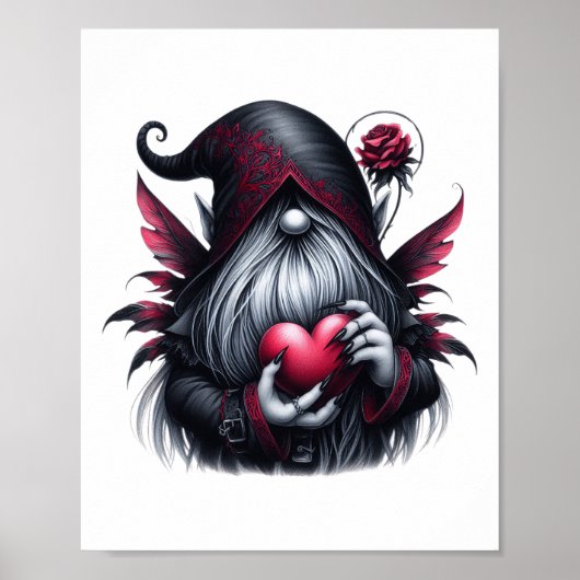 Gothic-Valentins-Gnom Poster (Vorne)