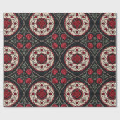 Gothic-Valentinsrote Rosen Geschenkpapier (Flach)
