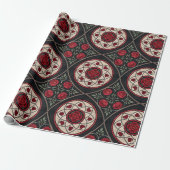 Gothic-Valentinsrote Rosen Geschenkpapier (Ungerollt)