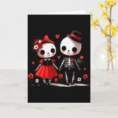 Gothic Valentinstag Karte (Gelbe Blume)