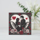Gothic Valentinstage Karte (Stehend Vorderseite)