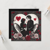 Gothic Valentinstage Karte (Vorderseite/Rückseite Beispiel)