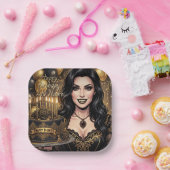 Gothic Vampir Geburtstag | Elegante dunkle Fantas Pappteller (Party)
