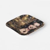 Gothic Vampir Geburtstag | Elegante dunkle Fantas Pappteller (Gewinkelt)