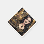 Gothic Vampir Geburtstag | Elegante dunkle Fantas Serviette (Ecke)
