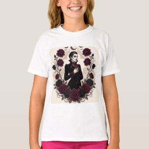 Gothic-Vampir-Halloween-Party-Burgunderrose T-Shirt