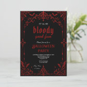 Gothic-Vampir-Halloween-Party Einladung (Stehend Vorderseite)