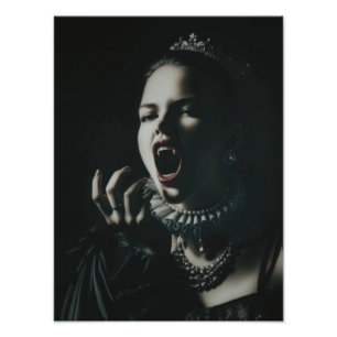 Gothic-Vampir-Königin-Foto-Vergrößerung – Dunkle F Fotodruck