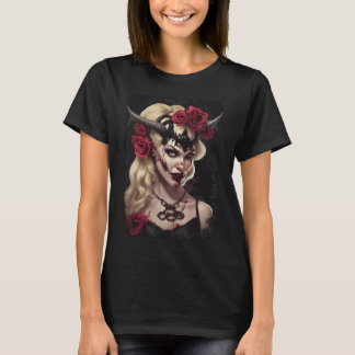 Gothic Vampir Königin T-Shirt | Dunkle Fantasy Geh