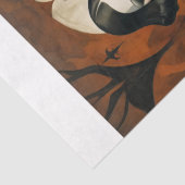 Gothic Vampir-Paar mit Weinglas-Decoupage Seidenpapier (Detail)