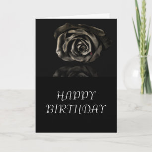 Gothic Vampir schwarze Rose alles Gute zum Geburts Karte