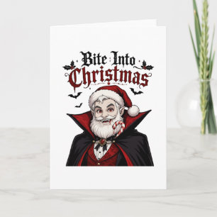 Gothic Vampir Weihnachtsmann Weihnachtsdesign Karte