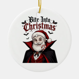 Gothic Vampir Weihnachtsmann Weihnachtsdesign Keramik Ornament