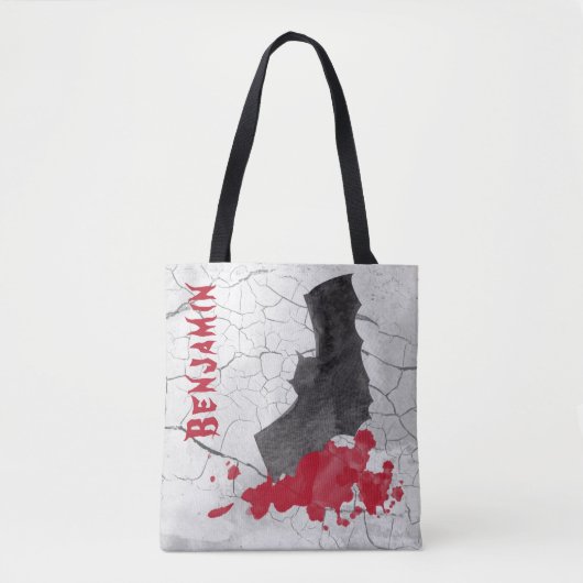 Gothic Vampire Bat Halloween Tasche (Vorderseite)