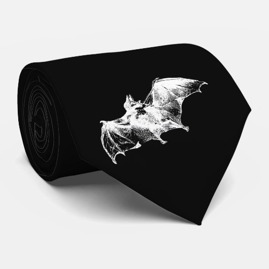 GOTHIC VAMPIRE BAT KRAWATTE (Gerollt)